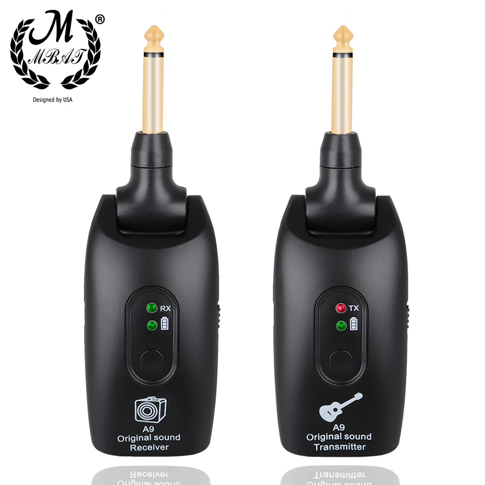 Беспроводная гитарная система M MBAT 2 4 ГГц с защитой от помех передатчик приемник
