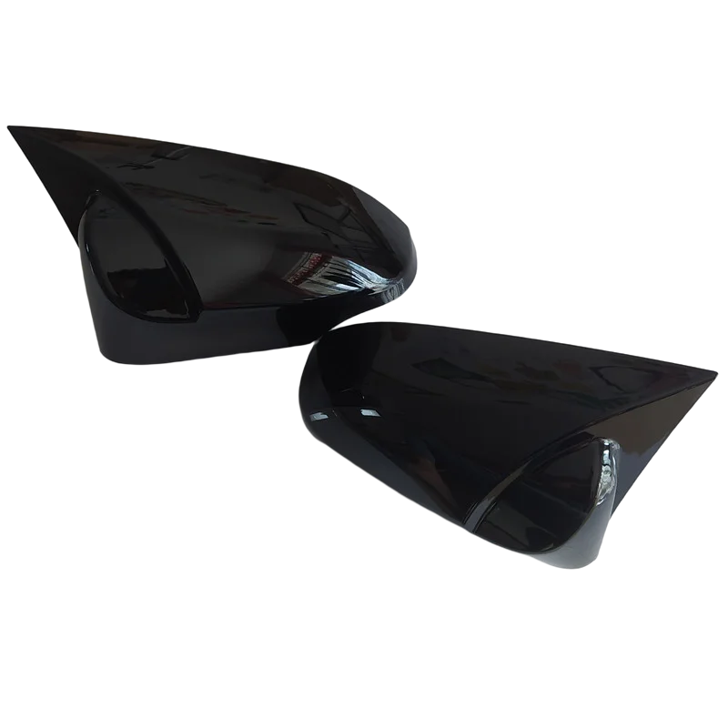 Глянцевые черные автомобильные крышки для зеркала заднего вида с боковым