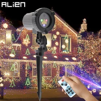 alien rgb remote static star christmas tree snowflake laser light projector garden outdoor waterproof xmas holiday shower lights