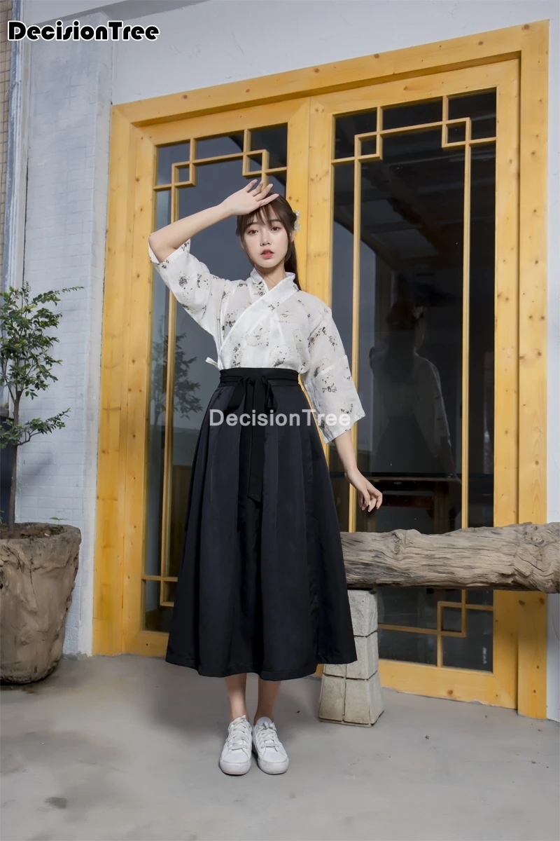 

2021 women tang suit hanfu robes skirt long dress traditional asian clothes japanese samurai kimono cosplay costumes suit