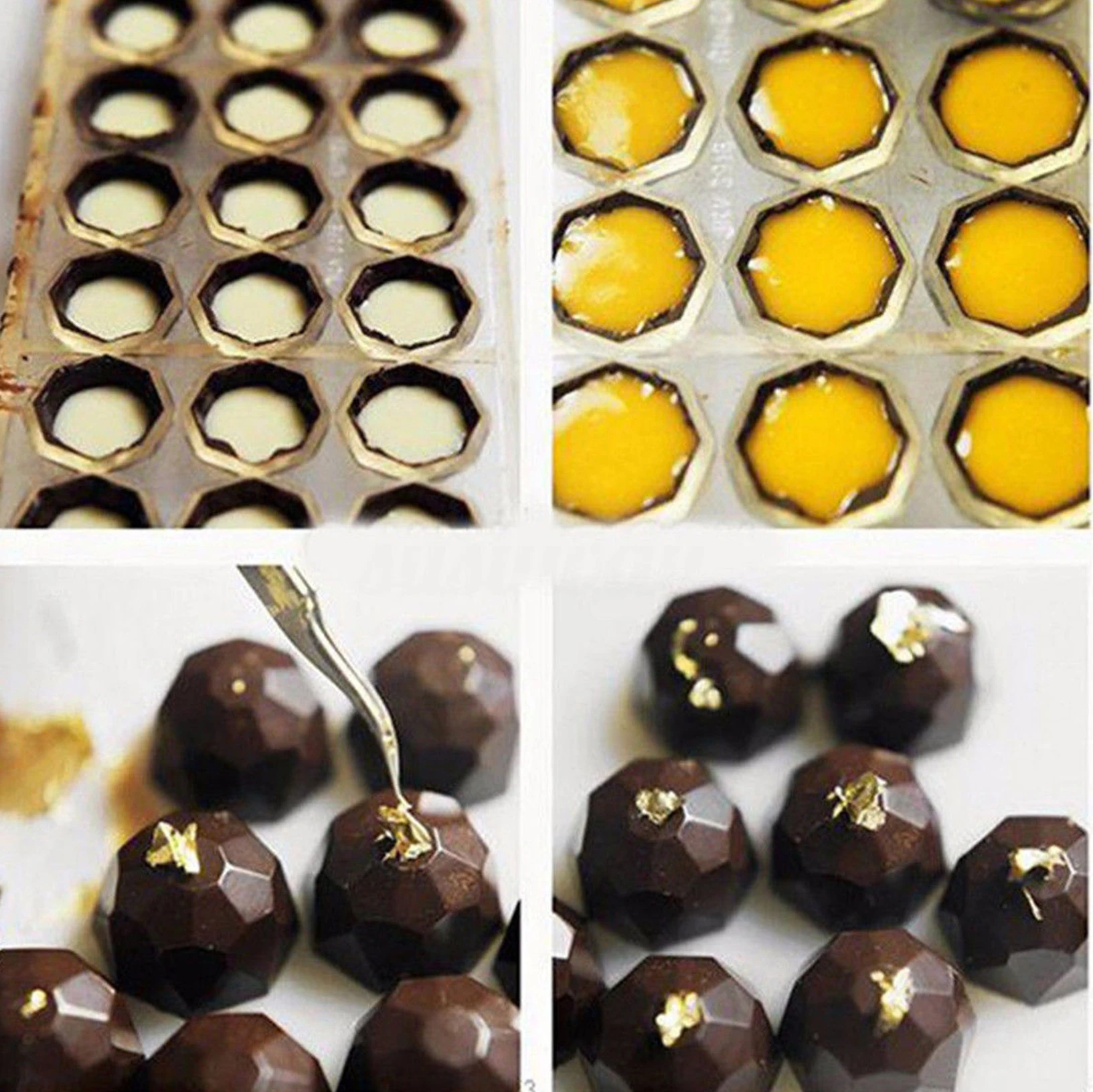 

New Arrival Clear Hard Chocolate Mold Maker PC Polycarbonate DIY 21 Diamond Candy Mold Mould Bakeware Wholesale Free Shipping