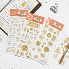 Креативные золотые позолоченные декоративные наклейки с надписью Greetings, Стик для скрапбукинга, этикетка, дневник, канцелярские принадлежности, украшение альбома