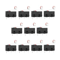 10 pcs mini 3pin spdt micro limit switch roller lever arm snap action switch