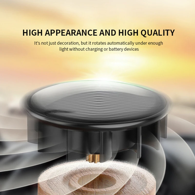 Освежитель воздуха для автомобиля вращающийся ароматизатор на солнечной