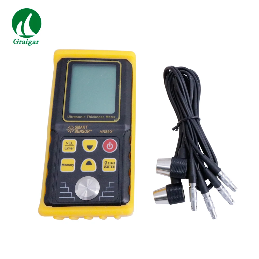 

SMART SENSOR High Precision Digital Ultrasonic Thickness Meter AR850+ Measuring Range 1.2~225mm