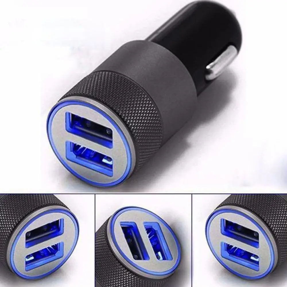 Автомобильное мини зарядное устройство с двумя USB портами универсальное