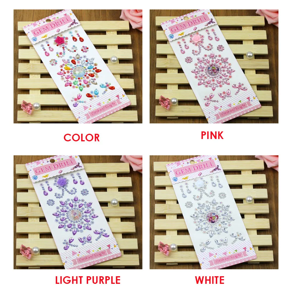 Пластиковые наклейки с кристаллами для стемпинга украшения нот милые бумажные