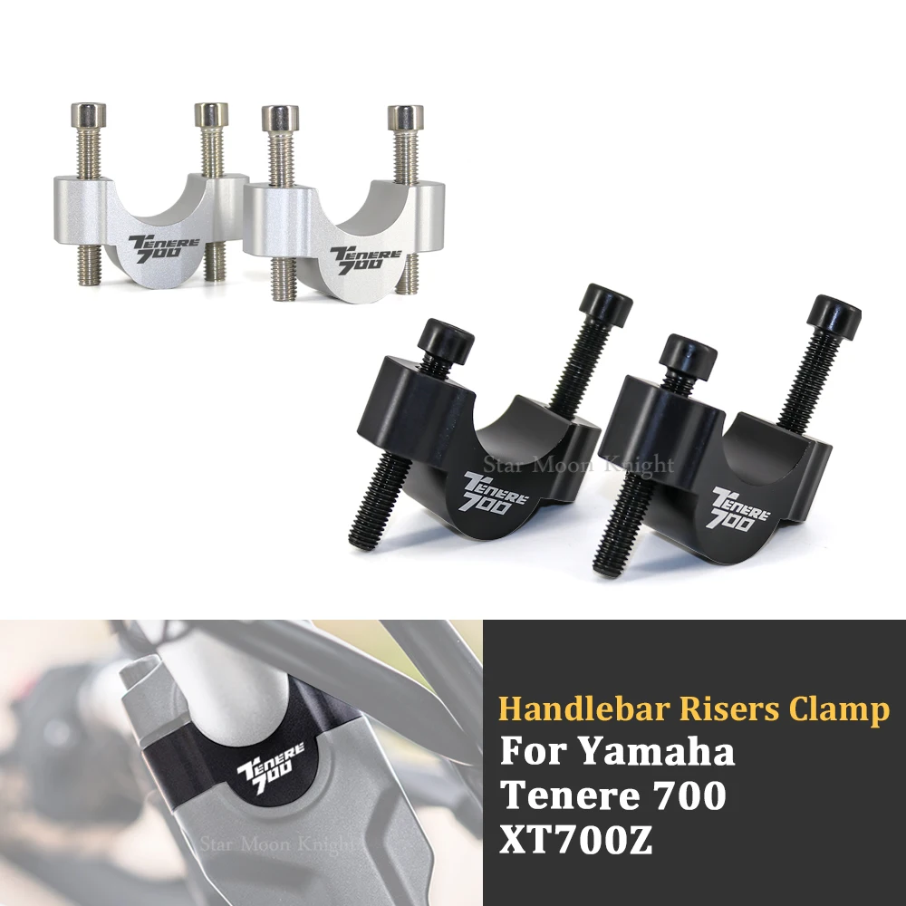 

2019 -Motorcycle Handlebar Risers Clamp Mounting Mount Riser CNC Billet Aluminum For Yamaha Tenere 700 Tenere700 XT700Z XTZ 700