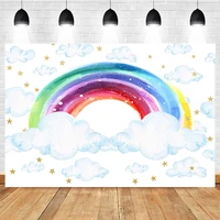 mocsicka rainbow theme 1st birthday photographic studio photo background baby shower decorations prop photography backdrops