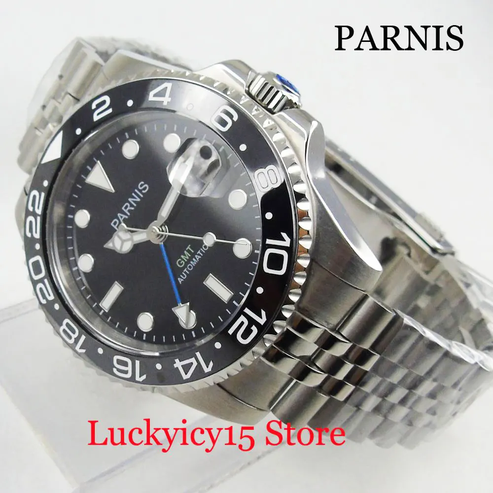 Мужские часы с автоподзаводом PARNIS автоматические мужские MINGZHU 3804 чехлом