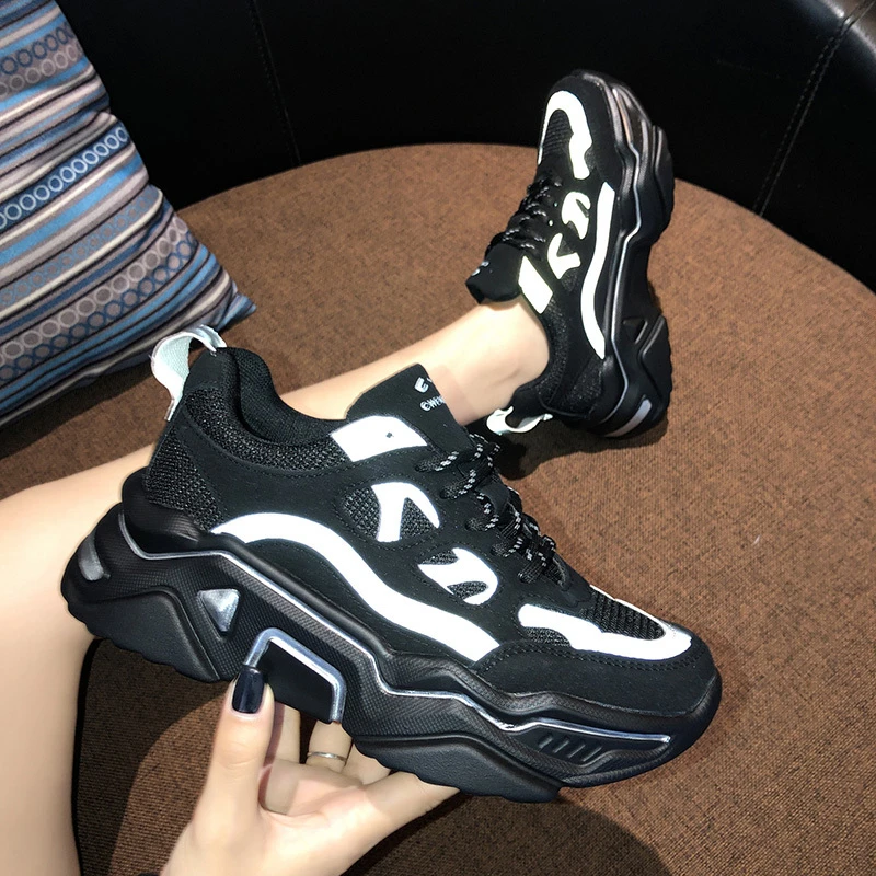 2020 весенние массивные кроссовки для женщин корзинка с клиньями женские