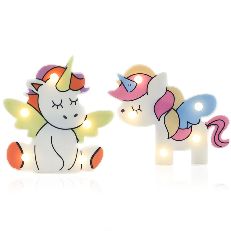 Unicorn Lanpulux 3D Животные детские ночные светильники мультфильм лев енот панда Моделирование освещение приспособление для детской комнаты декор прикроватная лампа - Испускаемый цвет: Unicorn