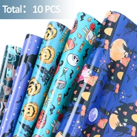 10 pieces of halloween wrapping paper gift wrapping paper pumpkin festival party wrapping paper hot sale new
