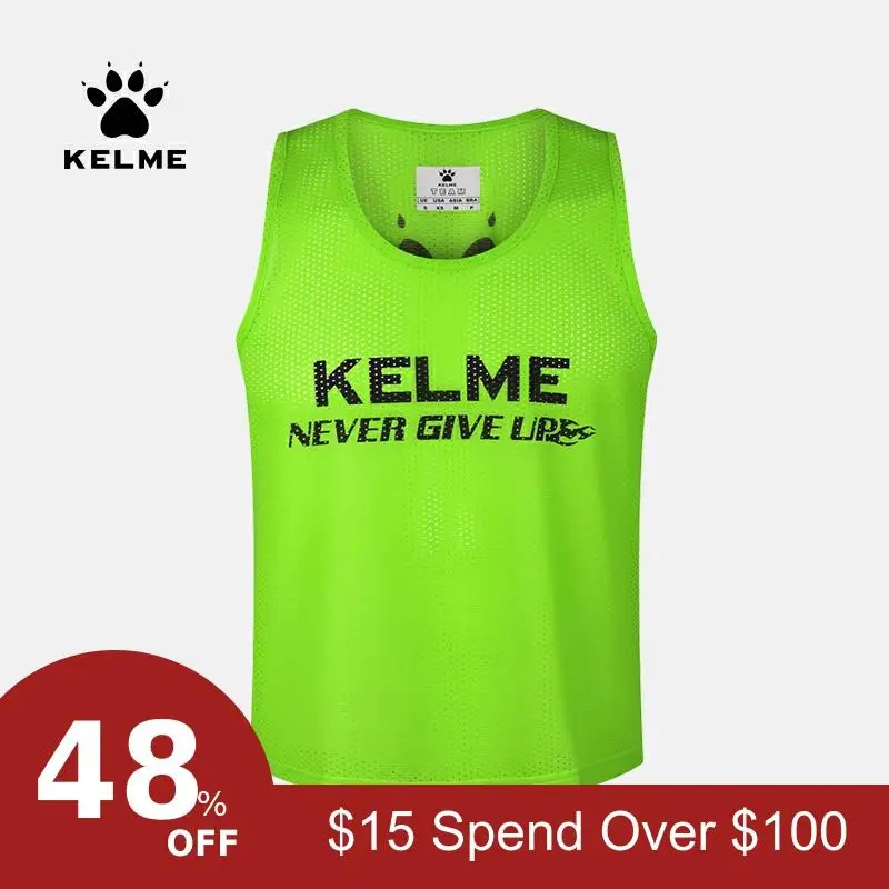 KELME мужской футбольный тренировочный жилет футбольная майка футбольная безрукавка тренировочный жилет Спортивная майка для лета K15Z248