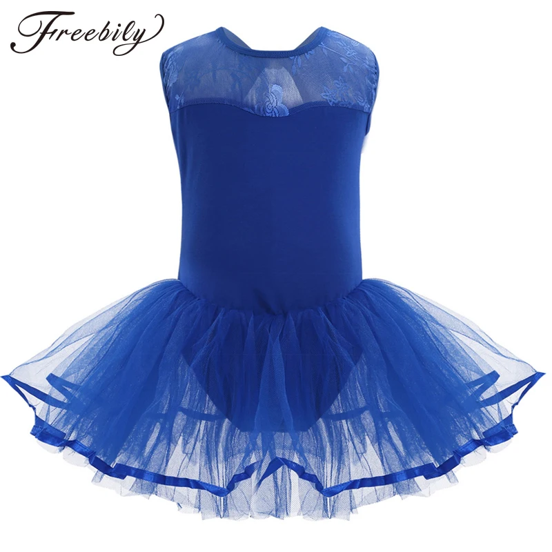 

Girls Sleeveless Cutout Back Ballet Dance Leotard Tutu Dress Children Gymnastics Leotard Ballerina Party Stage Kids Dance Wear