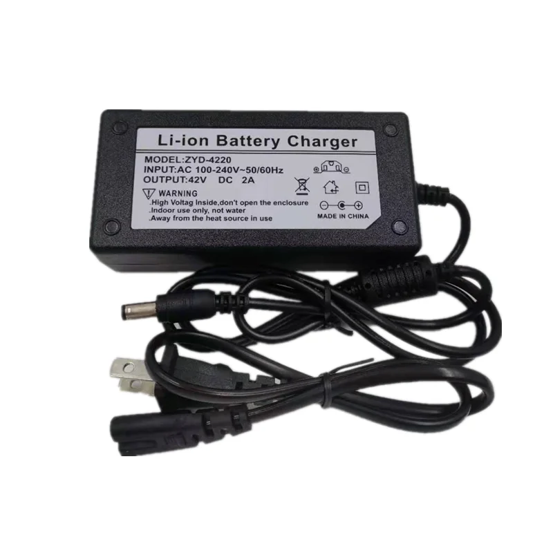 

36V 2A battery charger Output 42V 2A Charger Input 100-240 VAC Lithium Li-ion Li-poly Charger For 10Series 36V Electric Bike