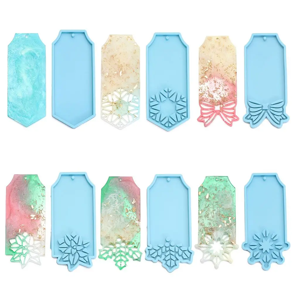 

Christmas Cake Tools Candy Chocolate Square Tags Mold Jewelry Making Tool Christmas Keychain Molds Silicone Moulds
