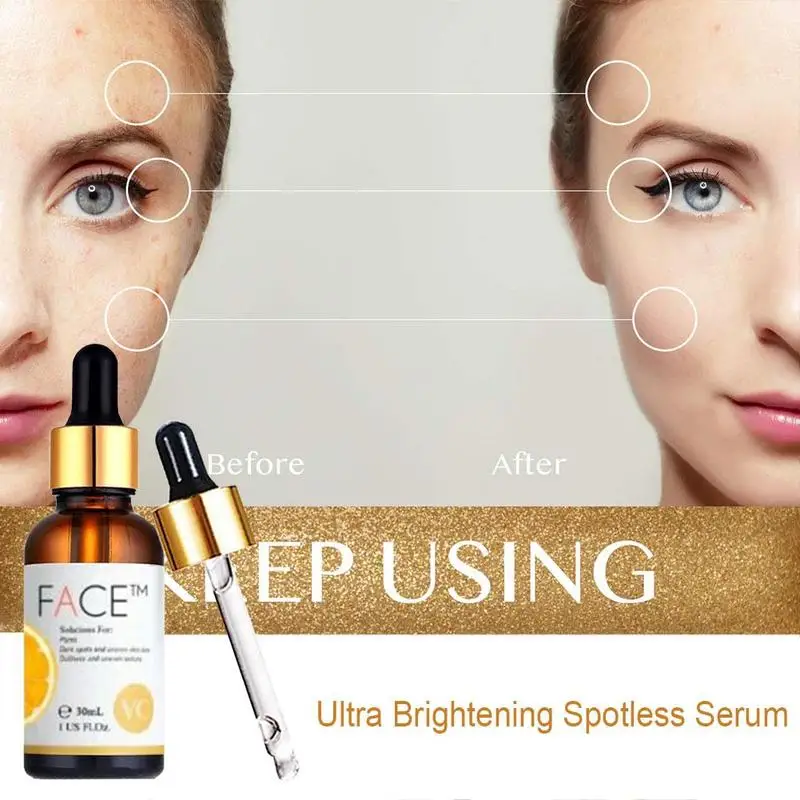 

30ML Face Serum For Women Deep Nourishing Brightening Hydrated Vitamin Skin And Essence Smooth C Oringinal Spotless M3G0