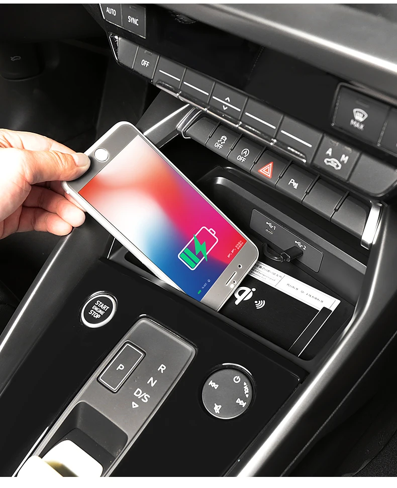 car accessories fit for audi a3 s3 8y 2021 sportback sedan mobile phone 15w qi wireless charger adapter fast charging holder free global shipping