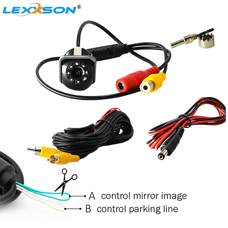 Автомобильная камера заднего вида LEXSSON водонепроницаемая с зеркалом или