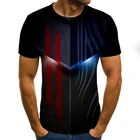 2021 Новая мода 3D трехмерная абстрактный уличный Стиль большой Размеры мужские летние нерегулярные, комплект из футболки с принтом XXS-6XL