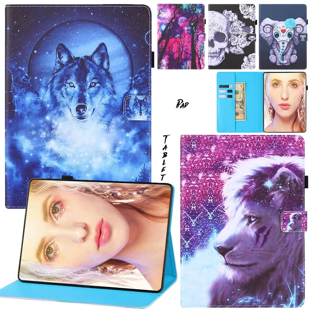Складной кожаный чехол-кошелек с подставкой для iPad Mini 1/2/3/4/5 iPad Air/Air 2/Air 3/Air 4 iPad 9,7/10,2 iPad Pro 10,5/11