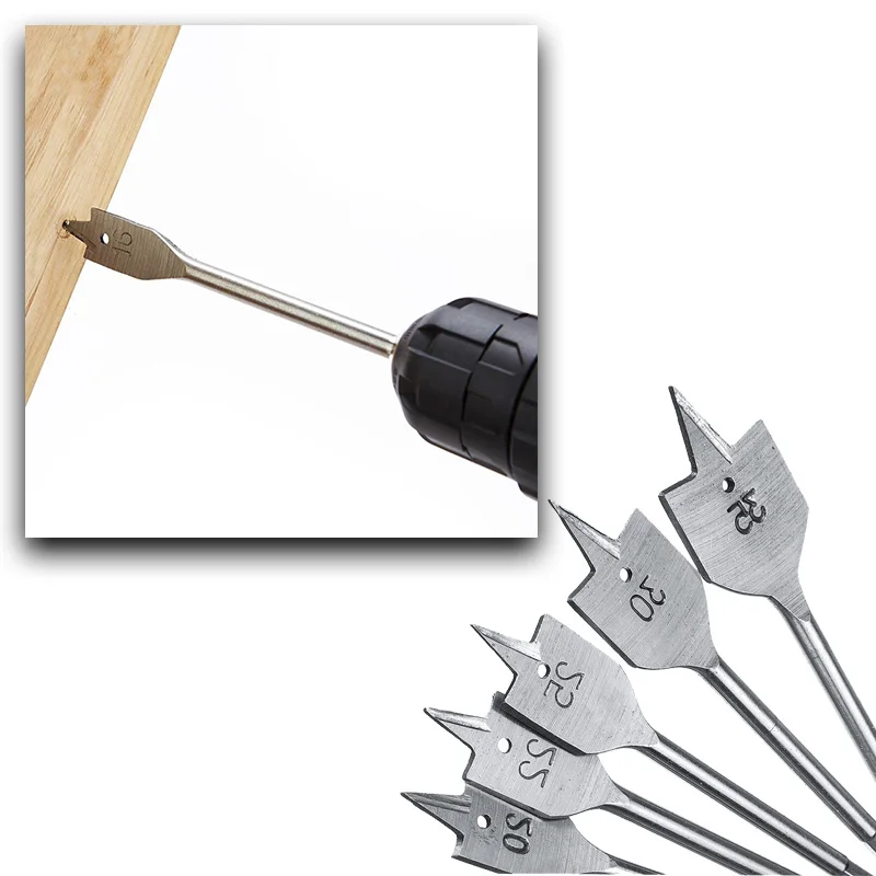 

13pcs 154mm Wood Drill Bit Flat Spade Drill Bits Set Hex Shank Bit Metal Woodworking Drill Power Tool Accessory For Hole Punch