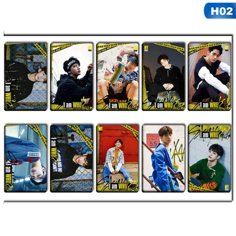 H02 10 шт./компл. KPOP Stray Kids Lomo карты фото карты наклейки фотостудия плакат подарочный канцелярский набор - Цвет: H02
