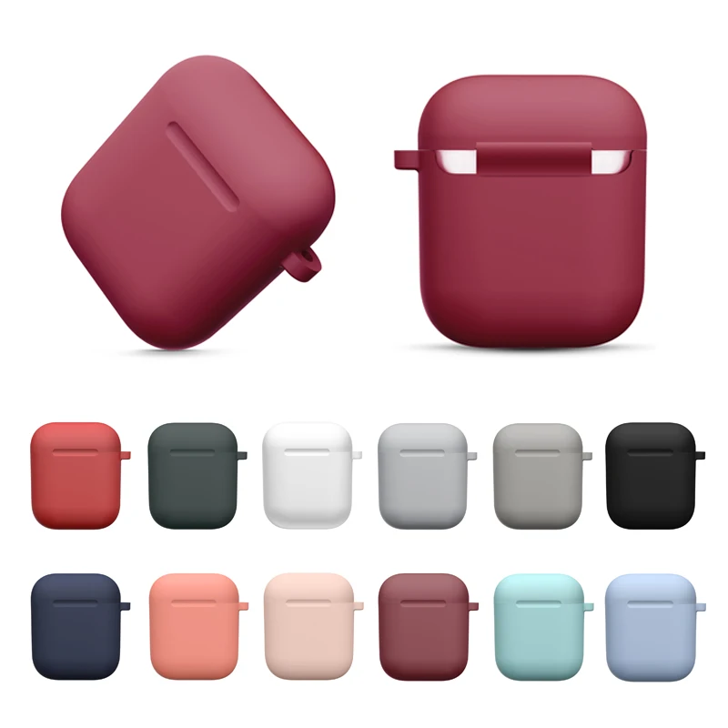 

Hot New Silicone Cases For Apple Airpods 1/2 Protective Shockproof Wireless Earphone Cover For Apple Air Pods Charging Box Bags