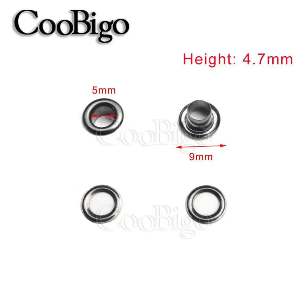 100 шт. металлические петли 5 мм круглые для кожи ремесло ремонт походная обувь