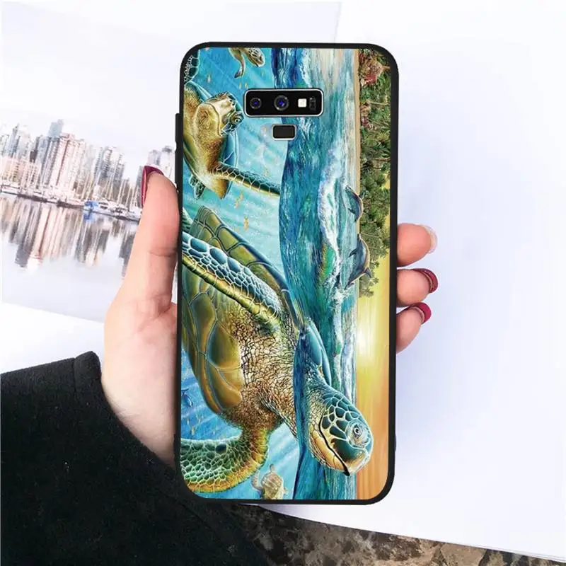 

Art turtle color Phone Case For Samsung S20 Ultra S7 edge S8 S9 S10 plus note9 10 20 A50 51 71