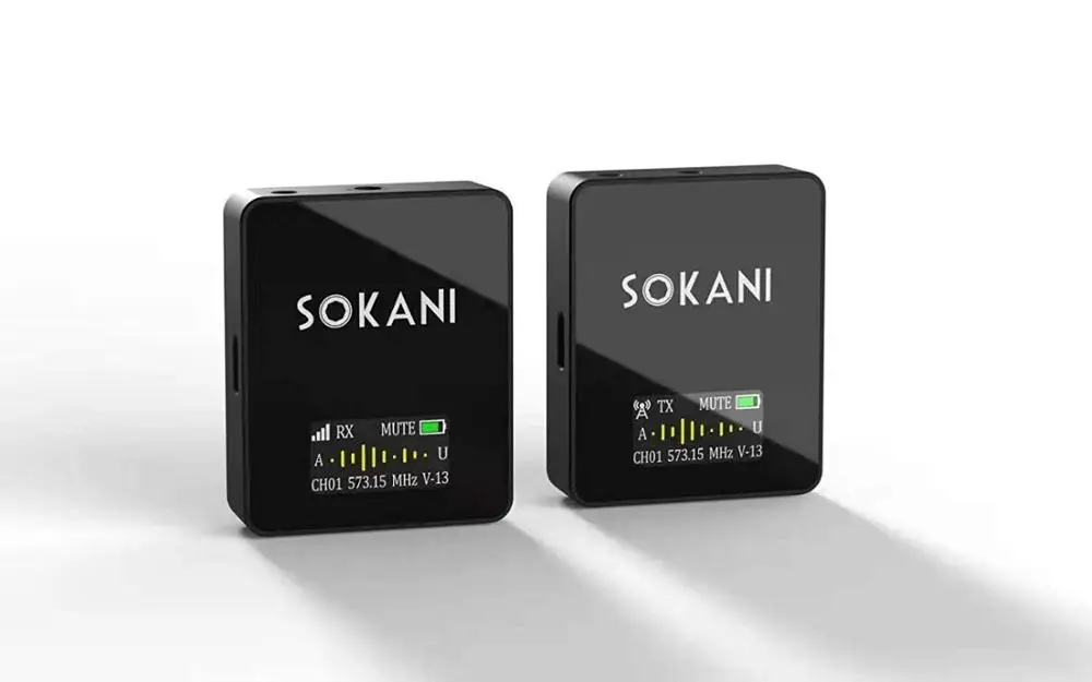 Беспроводной микрофон SOKANI TINY UHF компактный видеомикрофон для iPhone Huawei Xiaomi