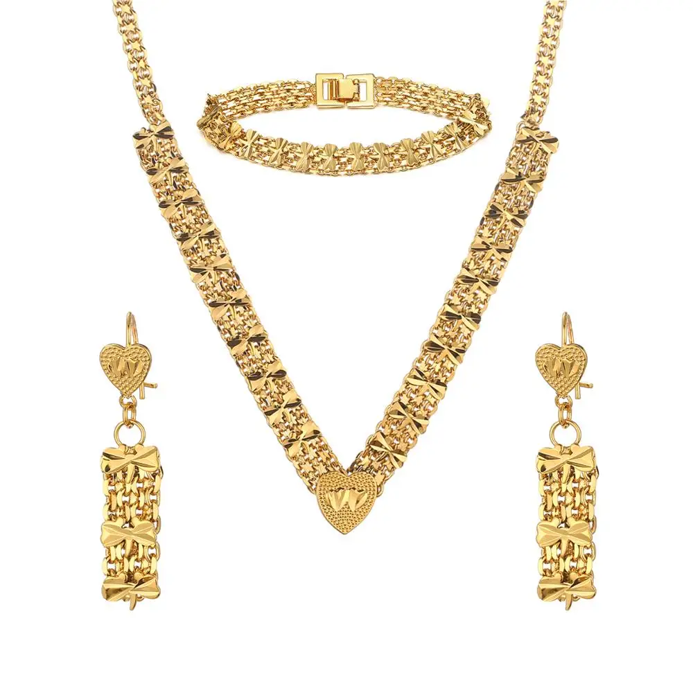 

Эфиопские модные серьги-бабочки браслет золотого цвета женские свадебные ювелирные наборы