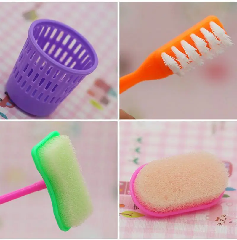 

9pcs Mini Doll Accessories Household Cleaning Tools For Doll Accessories Dollhouse Kids Educational Toy