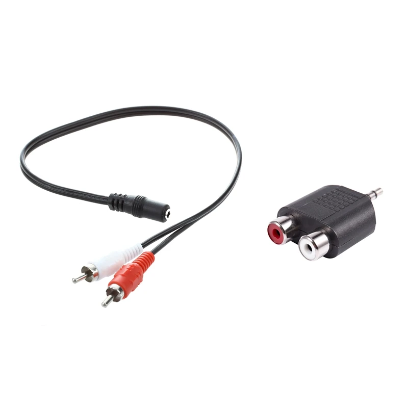 2 шт. адаптер для видеокабеля с разъемом 3 5 мм и штекером мм|Адаптеры AC/DC| |