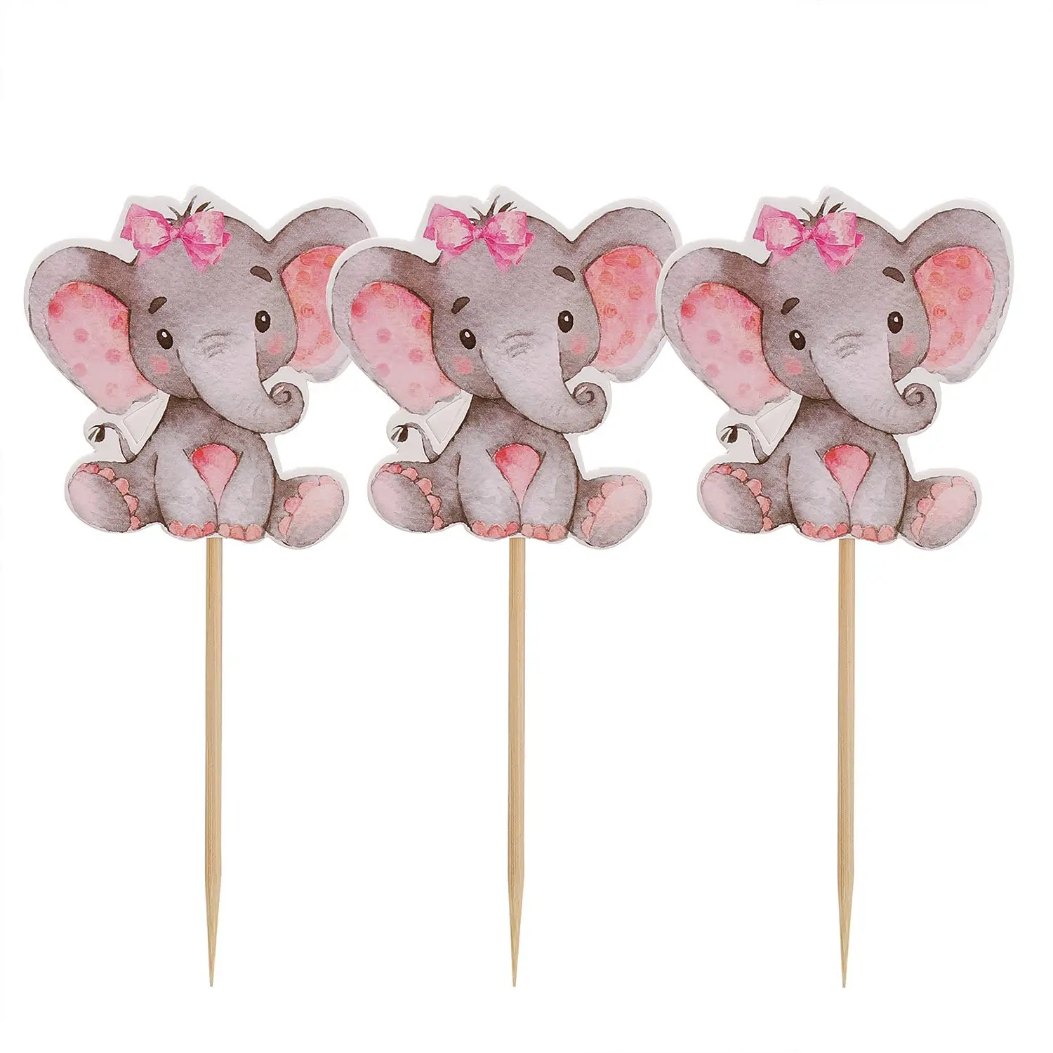 12 шт. топперы для капкейков в виде слона девочек | Дом и сад