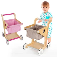 36 5x11x31cm childrens simulated shopping cart toy girl supermarket cart house baby kitchen toy wooden walker for kids children