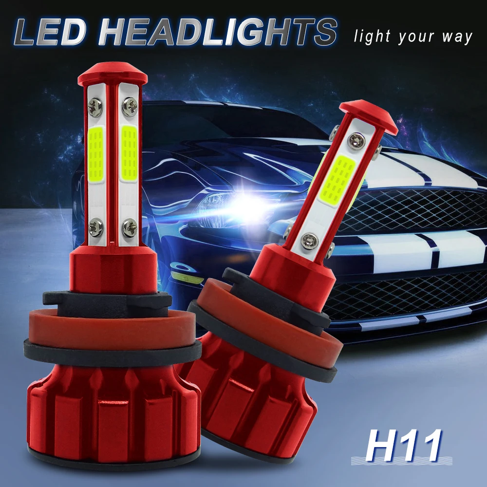 

H11 LED H4 LED H7 H11 Fanless Car Headlight Bulb HB4 HB3 5202 H9 H8 H10 9005 9006 CANBUS Mini Size COB Auto Fog Light White