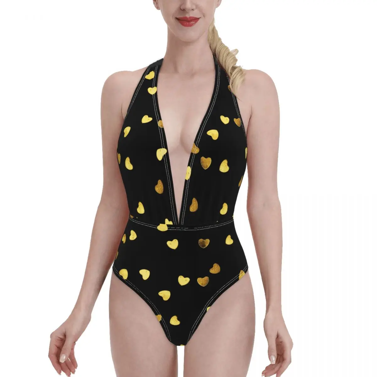 

Ladies Swimsuit Sexy Bikini Summer Ladies Deep V Neck One-piece Swimsuit Bikini One-piece Swimsuit Ladies Swimsuit