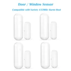 Беспроводной датчик дверей для умного дома, датчик открытия окна и закрытия, защита от кражи, низкая мощность, Совместимость с различными устройствами сигнализации 433 МГц