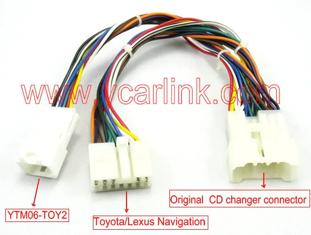 

Y Spliter Cable adapter (YT-SBY) for Yatour Toyota / Lexus 1998-2002 Harrier / LS RX300 with plug in central armrest