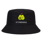 Панама унисекс, летняя Панама с принтом авокадо, с плоским козырьком