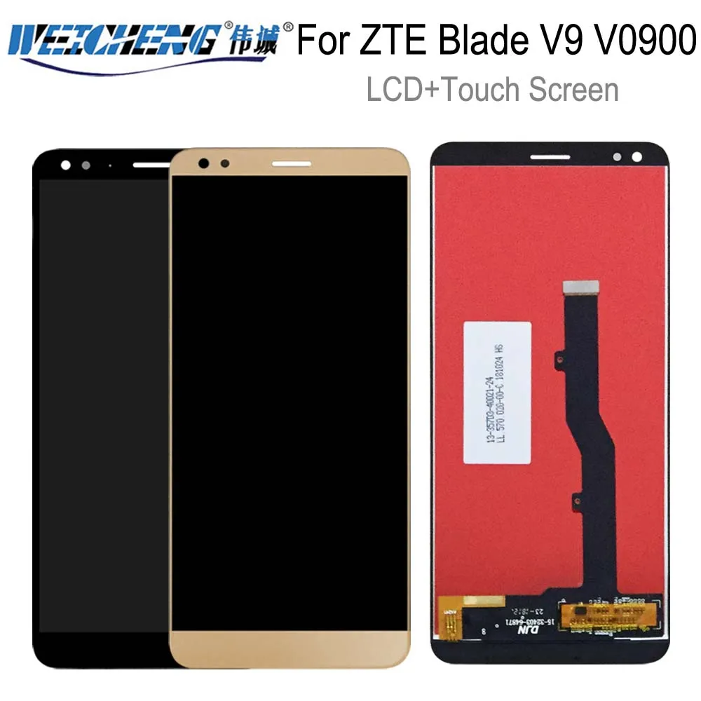 for zte blade v9 v0900 lcd display with touch screen digitizer mobile phone accessories for zte blade v9 lcd sensortools free global shipping