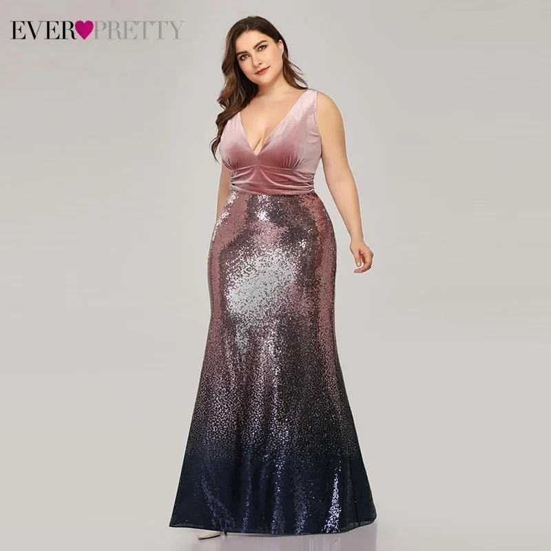 Dusty Pink Платье для мамы невесты размера плюс, красивое длинное вечернее платье русалки с блестками для свадьбы, Vestidos Para Madre De La Novia - Цвет: Dusty Pink