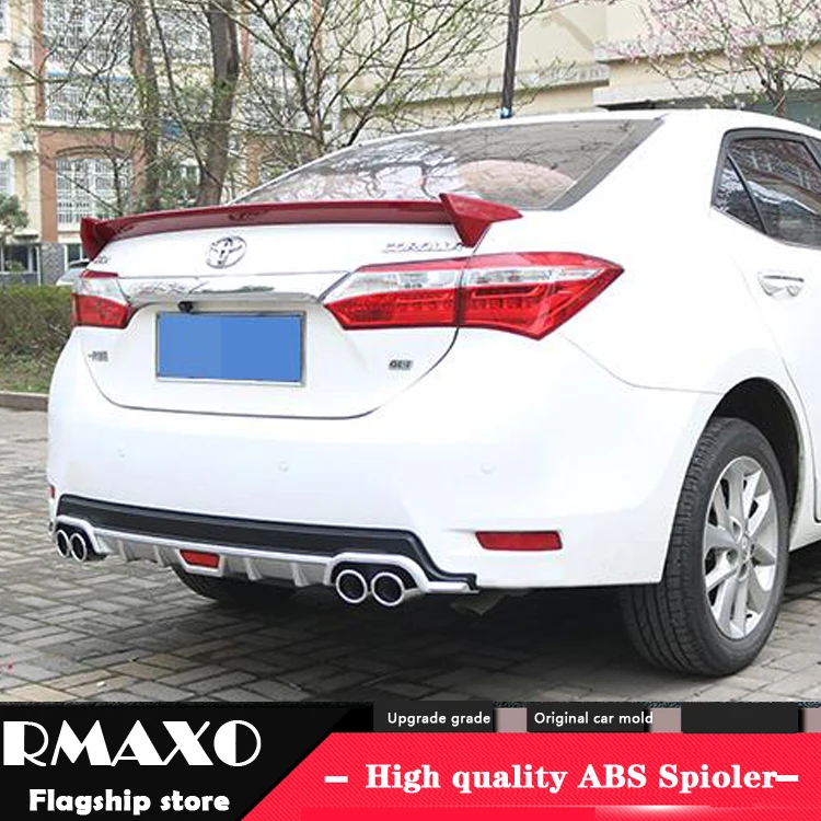 Спойлер для TOYOTA Corolla 2014 2016 цветной задний спойлер из АБС пластика TRD|Спойлеры и