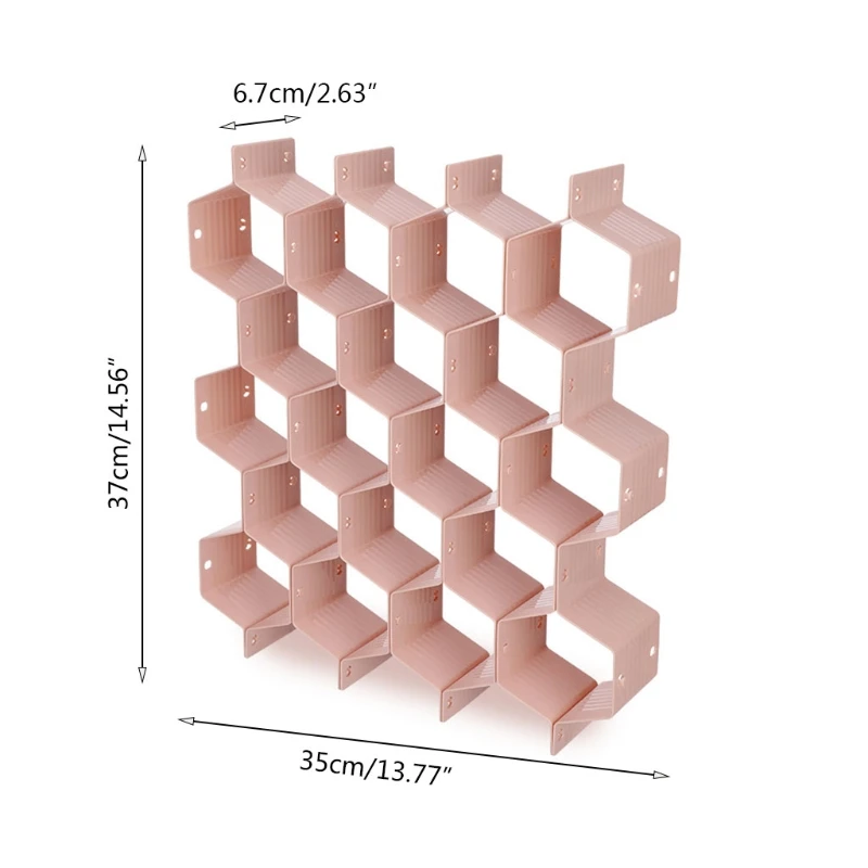 

Drawer Divider Organizer 8pcs DIY Plastic Grid Honeycomb Drawer Divider Box E7CB