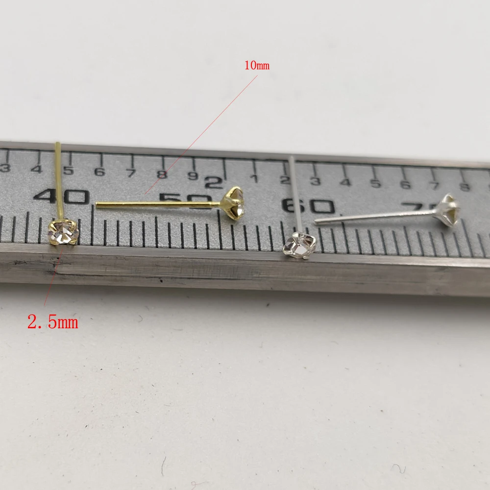 Шпилька для носа унисекс серебро 100% пробы 2 5 мм|Украшения волос броши и украшения