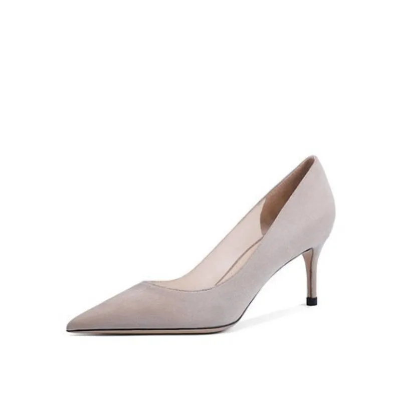 

design shoes women pumps apricot flock pointed toe platform 10cm thin high heels party ladies dress shoes