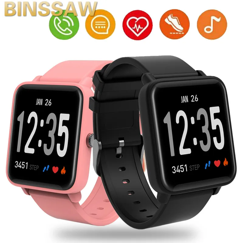 BINSSAW Bluetooth SmartWatch 2.5D вело изогнутый Стекло шагомер Фитнес измеритель