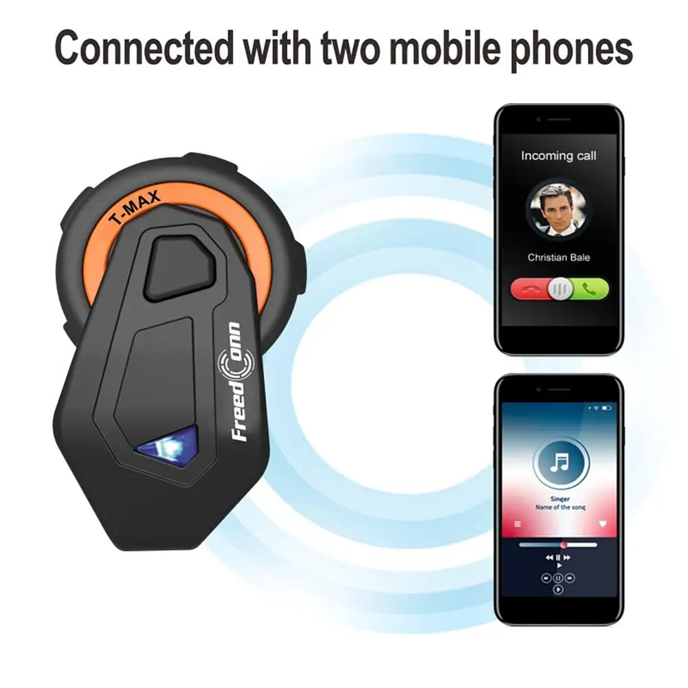 FreedConn T MAX 1000 м BT4.1 мотоцикл шлем Bluetooth гарнитура домофон Водонепроницаемый 6 Riders
